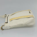 BURBERRY Shoulder Bag Leather White Auth ti2656-4