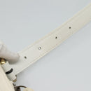 BURBERRY Shoulder Bag Leather White Auth ti2656-8