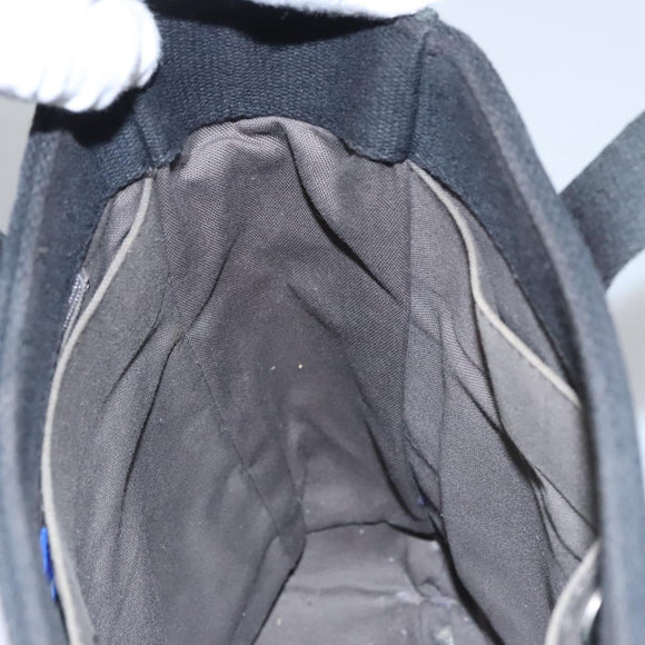 BURBERRY Tote Bag Canvas Black Auth ti2661