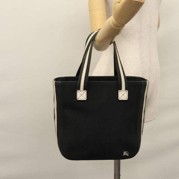 BURBERRY Tote Bag Canvas Black Auth ti2661