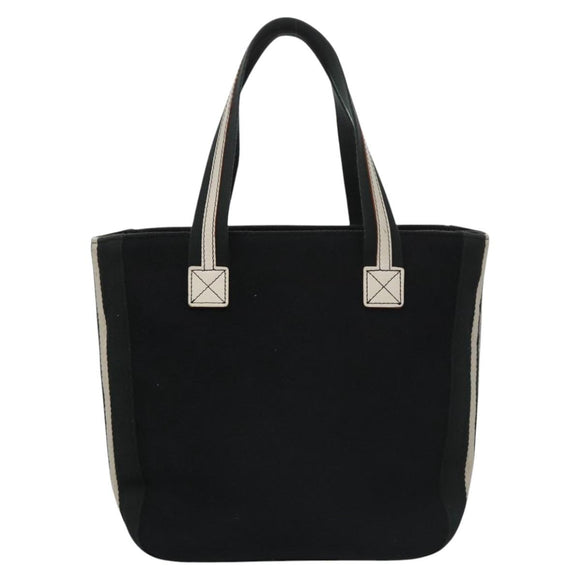 BURBERRY Tote Bag Canvas Black Auth ti2661