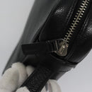 BURBERRY Clutch Bag Leather Black Auth ti2663-9