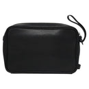 BURBERRY Clutch Bag Leather Black Auth ti2663-2