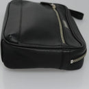 BURBERRY Clutch Bag Leather Black Auth ti2663-3