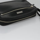 BURBERRY Clutch Bag Leather Black Auth ti2663-5
