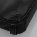 BURBERRY Clutch Bag Leather Black Auth ti2663-8