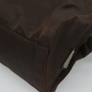 PRADA Hand Bag Nylon Brown Auth ti2669-15