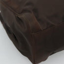 PRADA Hand Bag Nylon Brown Auth ti2669-16