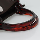 PRADA Hand Bag Nylon Brown Auth ti2669-7