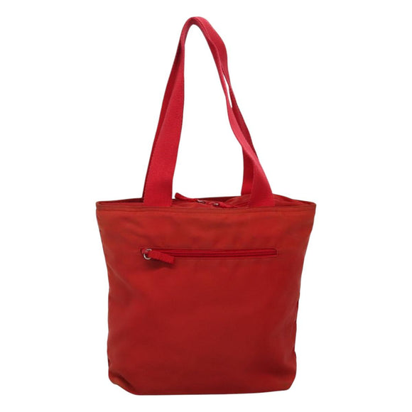 PRADA Tote Bag Nylon Red Auth ti2670