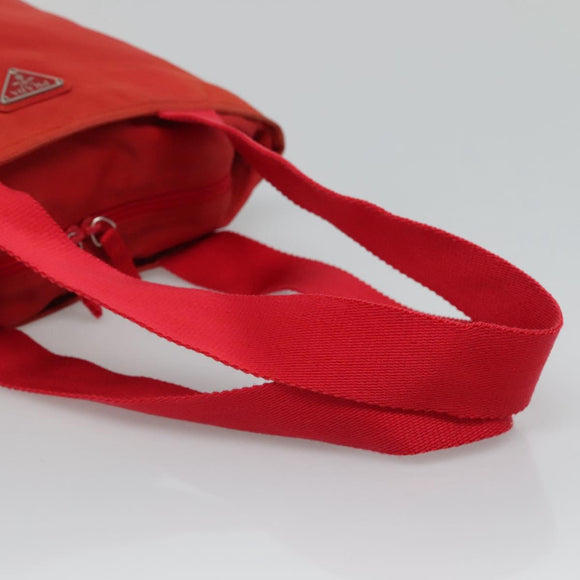 PRADA Tote Bag Nylon Red Auth ti2670