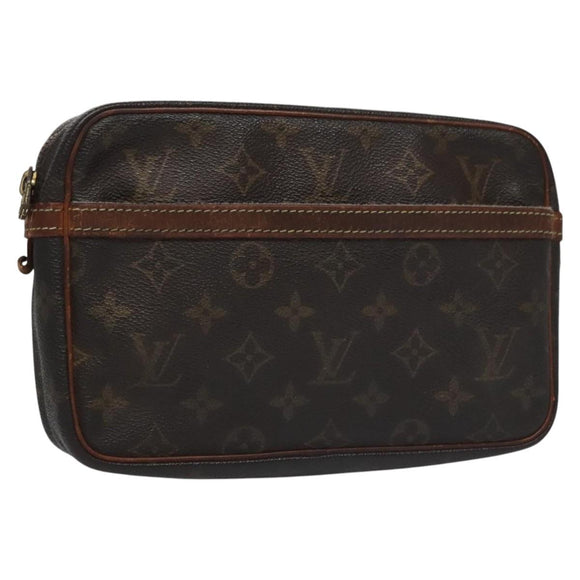 LOUIS VUITTON Monogram Compiegne 23 Clutch Bag M51847 LV Auth ti2689