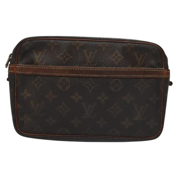 LOUIS VUITTON Monogram Compiegne 23 Clutch Bag M51847 LV Auth ti2689