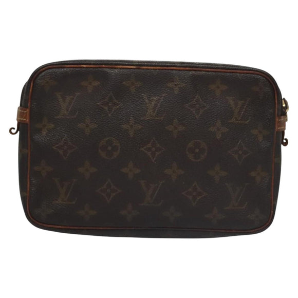 LOUIS VUITTON Monogram Compiegne 23 Clutch Bag M51847 LV Auth ti2689