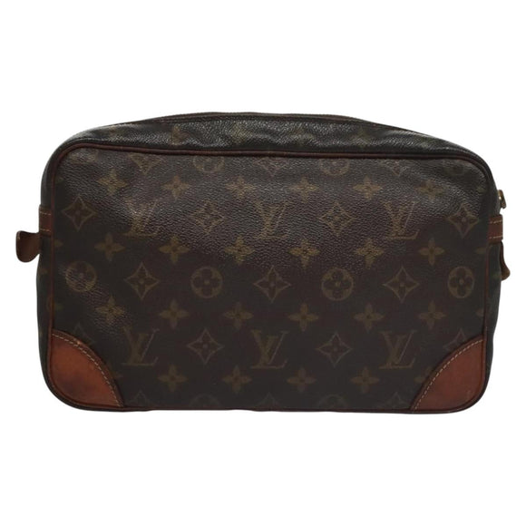 LOUIS VUITTON Monogram Compiegne 28 Clutch Bag M51845 LV Auth ti2690