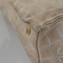 CHANEL New Travel line Hand Bag Nylon Beige CC Auth ti2693-12