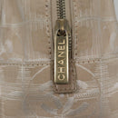 CHANEL New Travel line Hand Bag Nylon Beige CC Auth ti2693-15