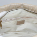 CHANEL New Travel line Hand Bag Nylon Beige CC Auth ti2693-17