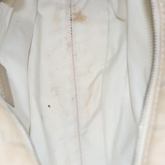 CHANEL New Travel line Hand Bag Nylon Beige CC Auth ti2693