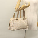 CHANEL New Travel line Hand Bag Nylon Beige CC Auth ti2693-28