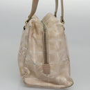 CHANEL New Travel line Hand Bag Nylon Beige CC Auth ti2693-4