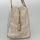 CHANEL New Travel line Hand Bag Nylon Beige CC Auth ti2693-5