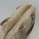 CHANEL New Travel line Hand Bag Nylon Beige CC Auth ti2693-6