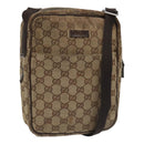 GUCCI GG Canvas Shoulder Bag Beige 122759 Auth ti2694-1