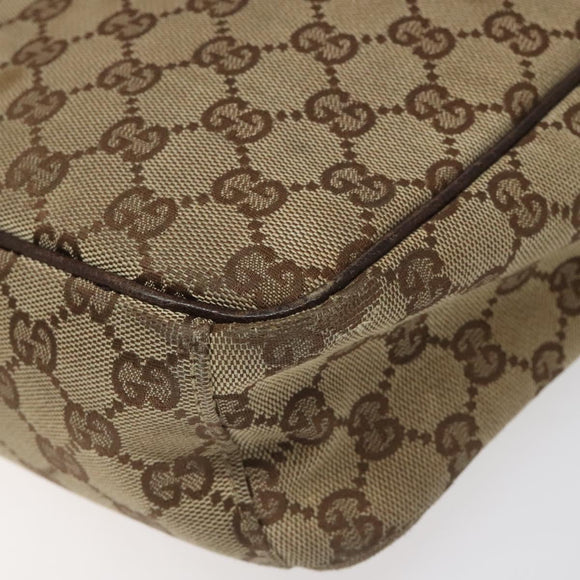 GUCCI GG Canvas Shoulder Bag Beige 122759 Auth ti2694