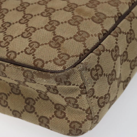 GUCCI GG Canvas Shoulder Bag Beige 122759 Auth ti2694