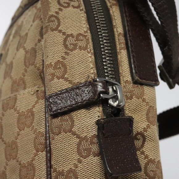 GUCCI GG Canvas Shoulder Bag Beige 122759 Auth ti2694