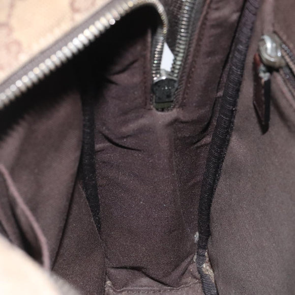 GUCCI GG Canvas Shoulder Bag Beige 122759 Auth ti2694