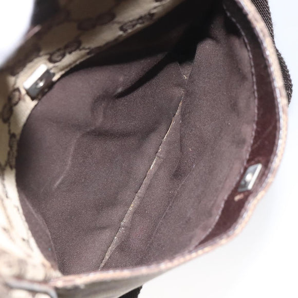 GUCCI GG Canvas Shoulder Bag Beige 122759 Auth ti2694