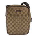 GUCCI GG Canvas Shoulder Bag Beige 122759 Auth ti2694-13