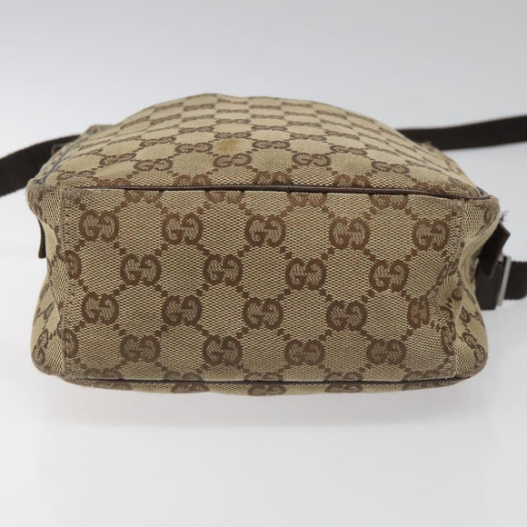 GUCCI GG Canvas Shoulder Bag Beige 122759 Auth ti2694