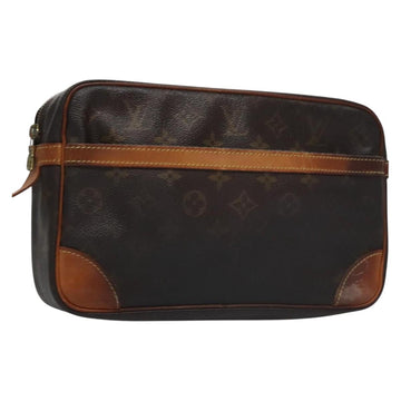 LOUIS VUITTON Monogram Compiegne 28 Clutch Bag M51845 LV Auth ti2707