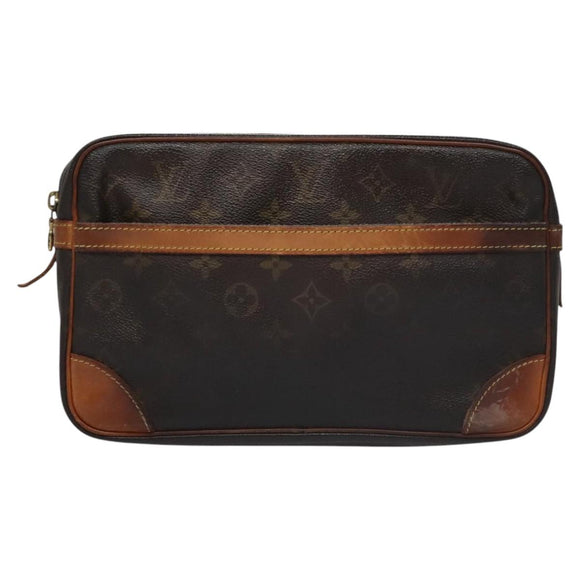 LOUIS VUITTON Monogram Compiegne 28 Clutch Bag M51845 LV Auth ti2707