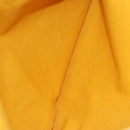 HERMES Clutch Bag Canvas Yellow Auth ti2709-11