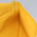 HERMES Clutch Bag Canvas Yellow Auth ti2709-12