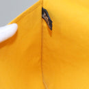 HERMES Clutch Bag Canvas Yellow Auth ti2709-17