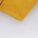HERMES Clutch Bag Canvas Yellow Auth ti2709-7