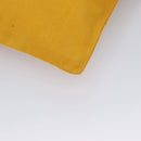 HERMES Clutch Bag Canvas Yellow Auth ti2709-14