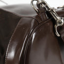 GUCCI Bamboo Body Bag Nylon Leather Brown Auth ti2718-12