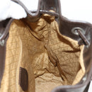 GUCCI Bamboo Body Bag Nylon Leather Brown Auth ti2718-19