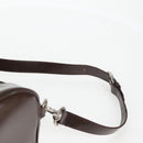 GUCCI Bamboo Body Bag Nylon Leather Brown Auth ti2718-8