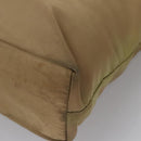 PRADA Tote Bag Nylon Beige Auth ti2720-9