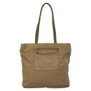 PRADA Tote Bag Nylon Beige Auth ti2720-13