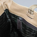 PRADA Tote Bag Nylon Beige Auth ti2720-21