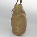 PRADA Tote Bag Nylon Beige Auth ti2720-3