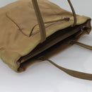 PRADA Tote Bag Nylon Beige Auth ti2720-6